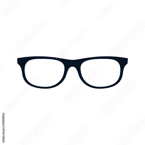 eyeglass frame on white background. vector illustration.