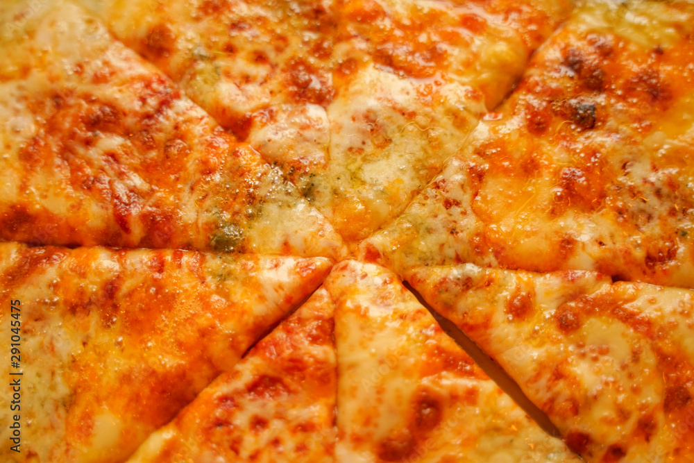 Italian pizza four cheese, home made food. Concept for a tasty meal. Close up Italian pizza four cheese, home made food. Concept for a tasty meal. Close up