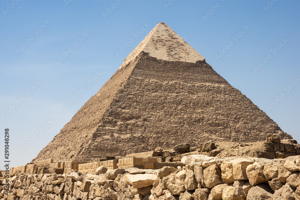 Pyramid of Khafre (also read as Khafra, Khefren) or of Chephren is the second-tallest and second-largest of the Ancient Egyptian Pyramids of Giza Pyramid of Khafre (also read as Khafra, Khefren) or of Chephren is the second-tallest and second-largest of the Ancient Egyptian Pyramids of Giza