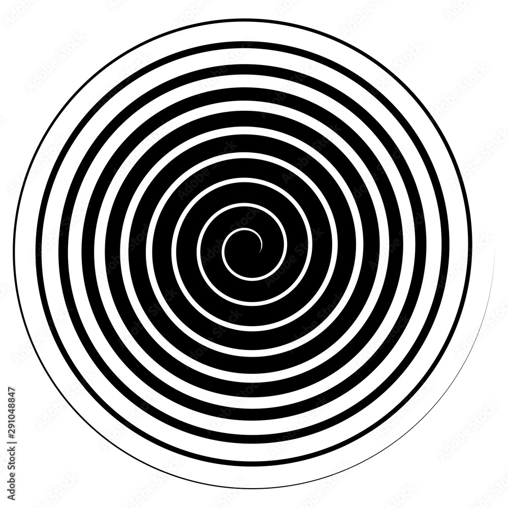 Abstract spiral, twist. Radial swirl, twirl curvy, wavy lines element. Circular, concentric loop pattern. Revolve, whirl design. Whirlwind, whirlpool illustration Abstract spiral, twist. Radial swirl, twirl curvy, wavy lines element. Circular, concentric loop pattern. Revolve, whirl design. Whirlwind, whirlpool illustration