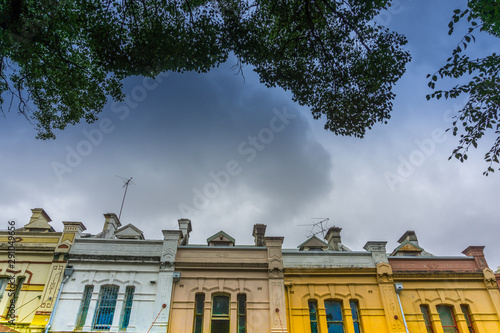 Charming Victorian style houses and architecture in Glebe Point Road in Sydney, Australia photo