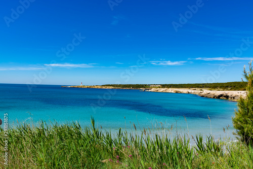 Crystal clear blue Mediterranean sea water on St.Croix Martigues beach, Provence, France