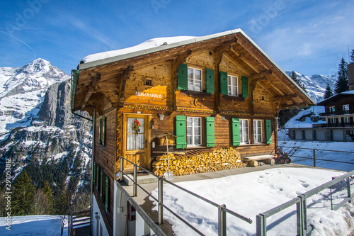 Walking around (Mürren) village In Switzerland ,this little village located up in the Swiss Alps in the Jungfrau ridge at 1400 meters high. this place offers a spectacular view of the mountains. 