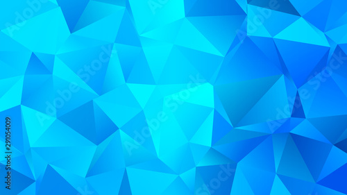 Trendy Low Poly Cerulean BG. Clear and Crystal