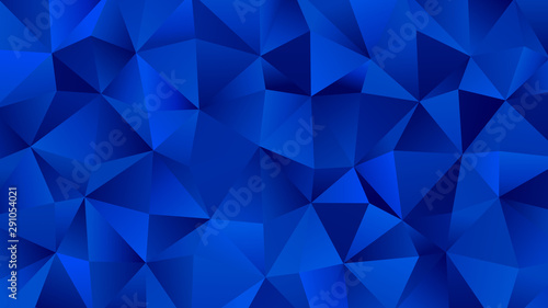 Trendy Low Poly Blue Backdrop. Clear and Crystal