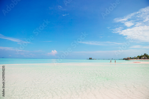 Beautiful white sand beach and turquoise clean water