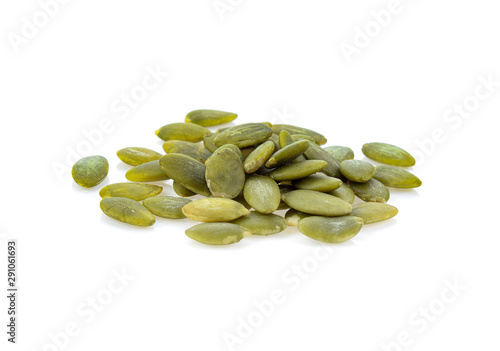 pumpkin seedsisolated on white background photo