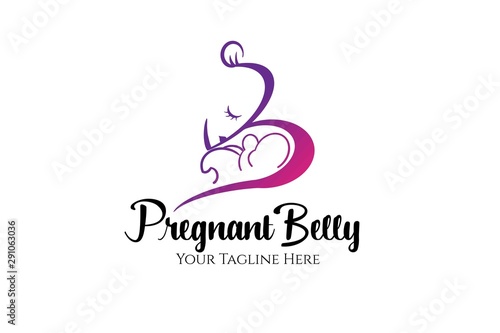 Pregnant belly logo