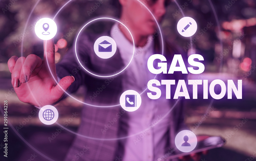 Conceptual hand writing showing Gas Station. Concept meaning for servicing motor vehicles especially with gasoline and oil Conceptual hand writing showing Gas Station. Concept meaning for servicing motor vehicles especially with gasoline and oil
