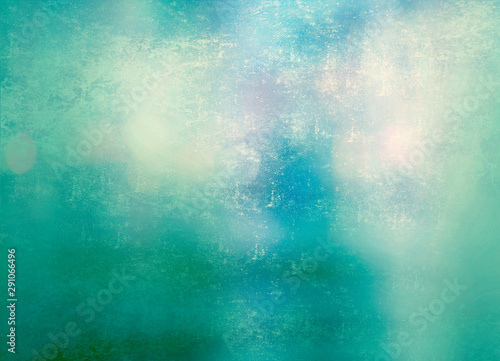 Retro grungy texture background in green  and blue tones