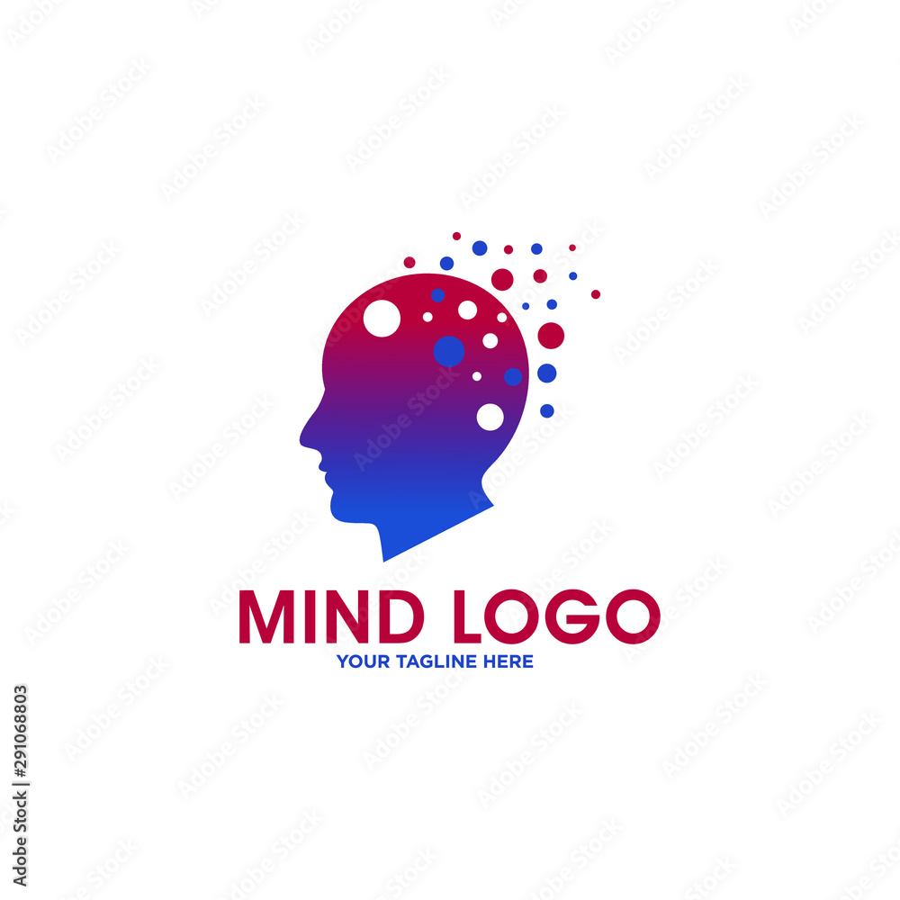 Human Mind Logo Vector Template