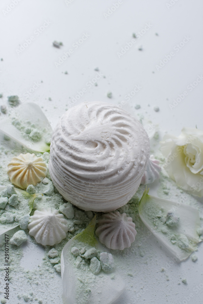 custom made wallpaper toronto digitalmulticolored marshmallows and flowers on a white background