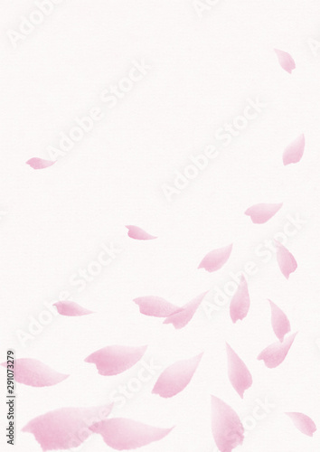 Cherry blossom petals dancing in the wind. Japanese paper sakura 02. JPEG