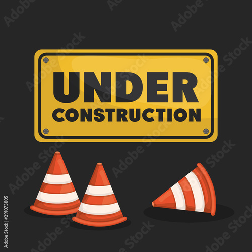 worker under construction place vector illustration photo