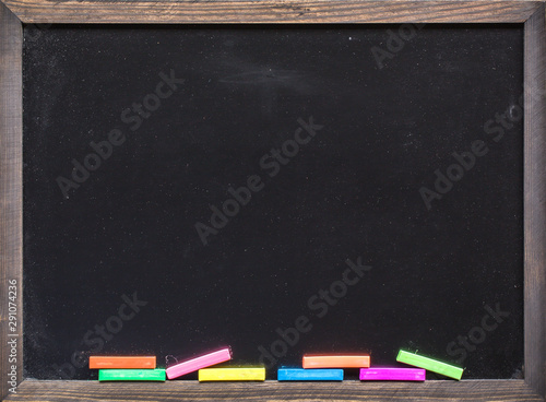 Abstract Chalk rubbed out on blackboard or chalkboard texture. clean school board for background or copy space for add text message. Backdrop of Education concepts.