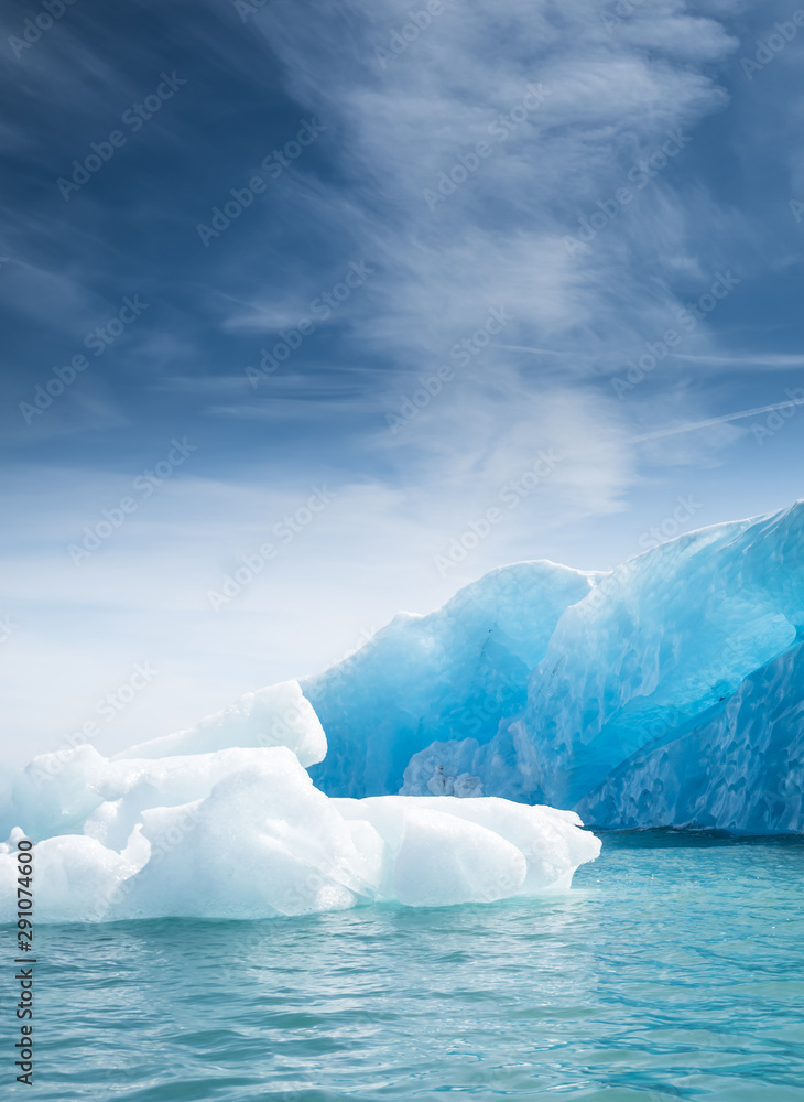 Jokulsarlon glacier ice lagoon, Iceland - obrazy, fototapety, plakaty 