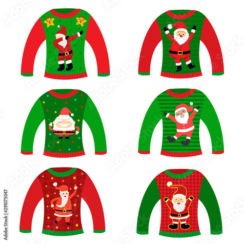 Christmas ugly sweater party icon.