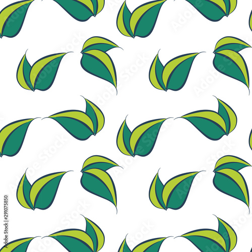 ecology leafs plant icon vector illustration