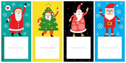 Christmas card poster template.