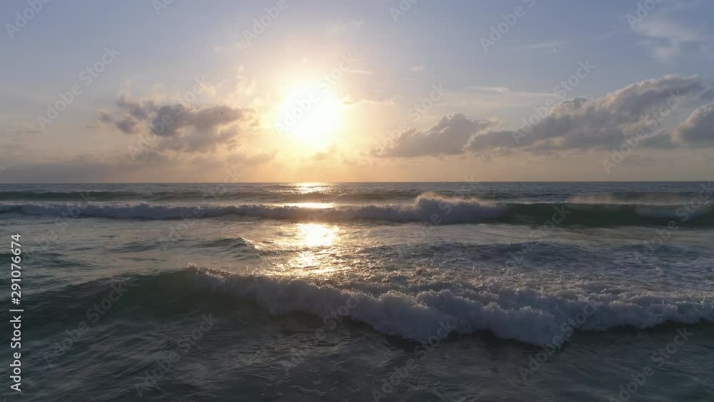Relaxation, inspirational morning over the sea waves. Sunrise on the beach. Relaxation, inspirational morning over the sea waves. Sunrise on the beach.