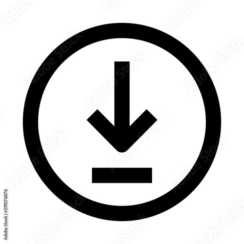 circle download icon vectors