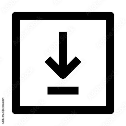 download box line icon vectors