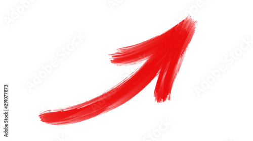 red paint arrow vector abstract brush