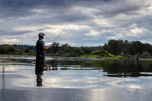 fishing on the river