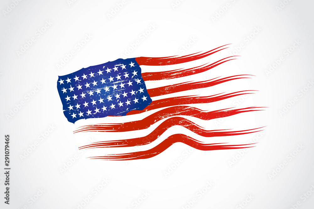 Grunge USA flag logo vector Grunge USA flag logo vector