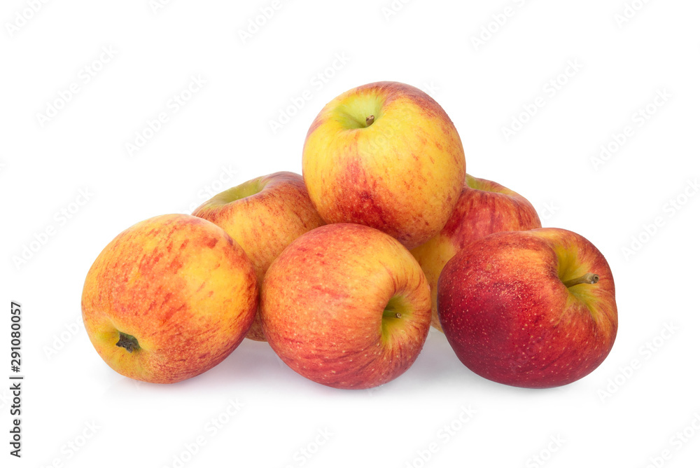 pile of gala apple isolated on white background pile of gala apple isolated on white background