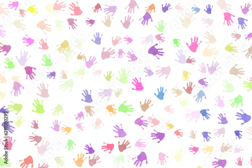 seamless pattern with hand prints