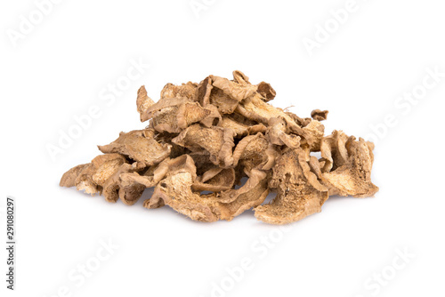 dried ginger isolated on white background