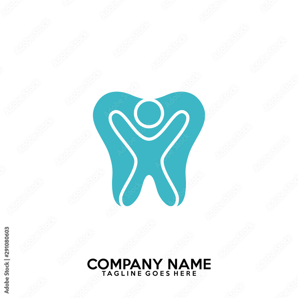 Dental happy logo vector. Dental care vector Dental happy logo vector. Dental care vector