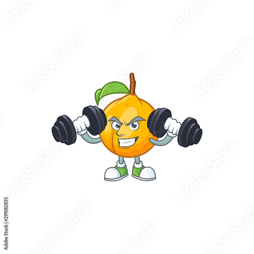 Fitness seeds nutmeg with cartoon character style