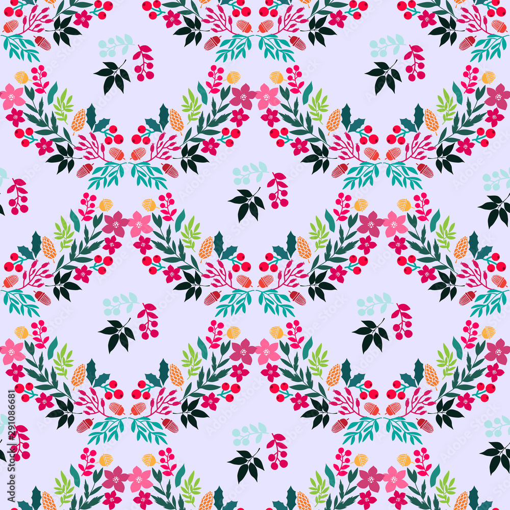 Obraz premium Christmas flower pattern8