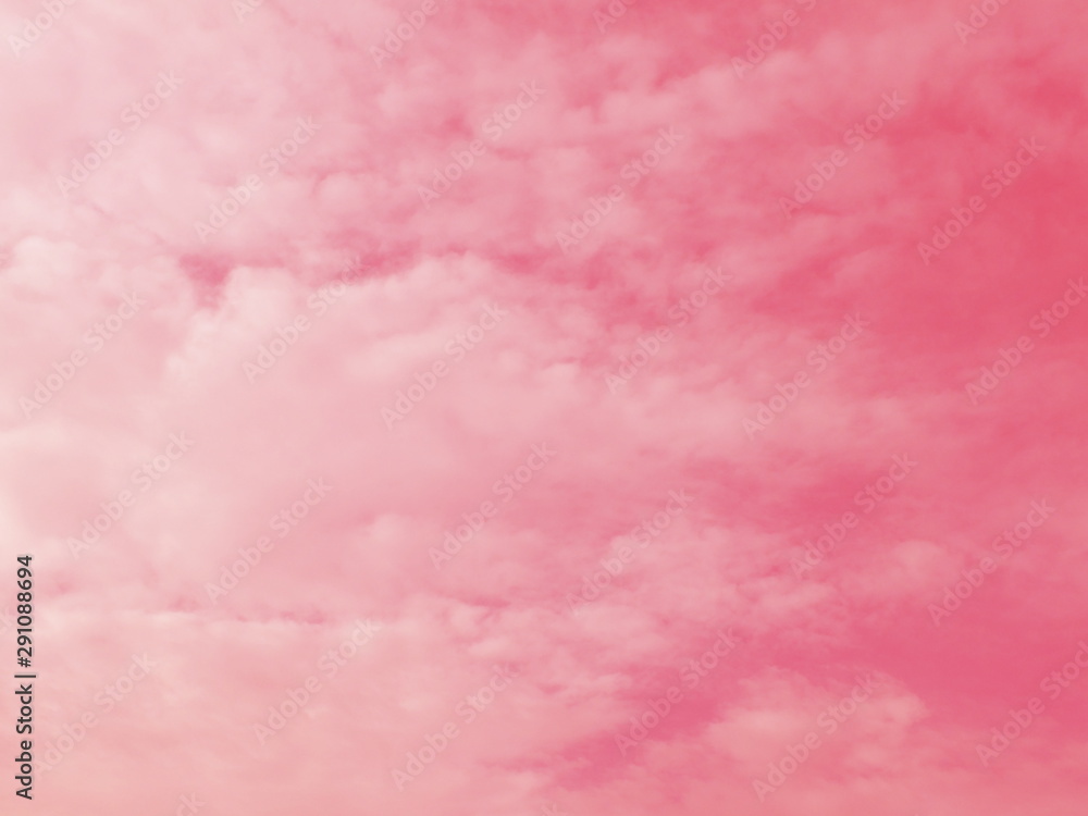 Sky and cloud subtle background with a pastel pink gradient. 