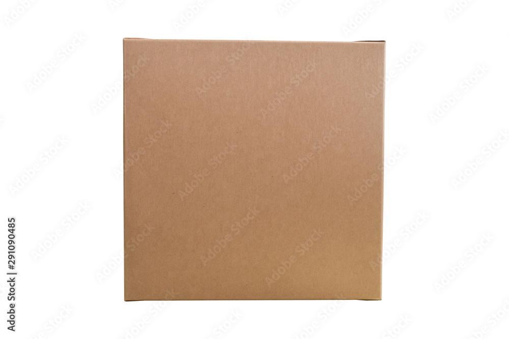 Cardboard box Isolated on white background. Gift box brown Paper from Industrial. Cardboard box Isolated on white background. Gift box brown Paper from Industrial.