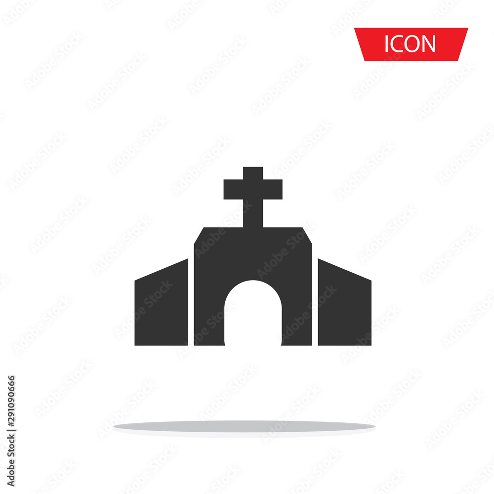 church icon house icon isolated on white background. church icon house icon isolated on white background.