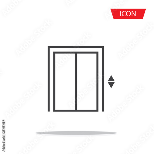 Elevators icon vector isolated on white background.