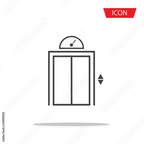 Elevators icon vector isolated on white background.
