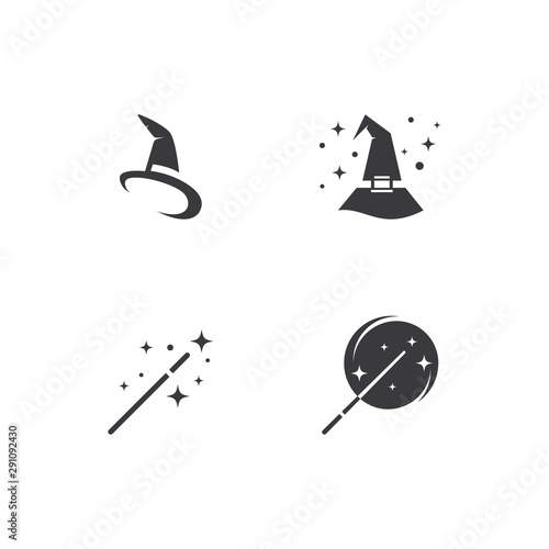Wizard character element logo