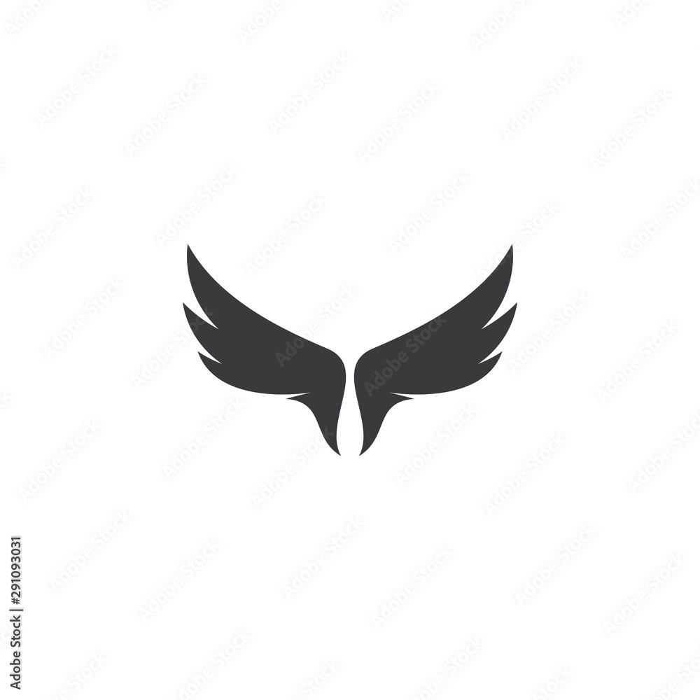 Obraz premium Wing logo and symbol