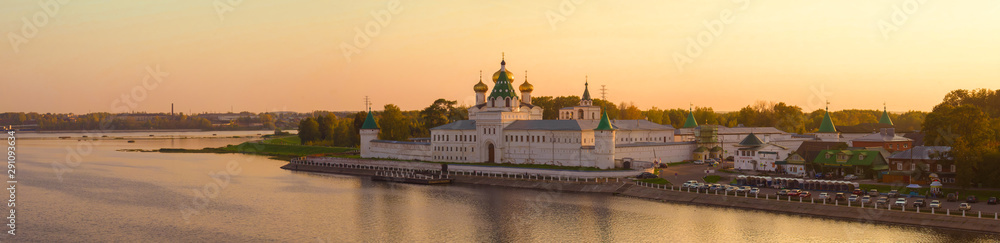 September evening panorama with the Ipatiev Monastery. Golden Ring of Russia