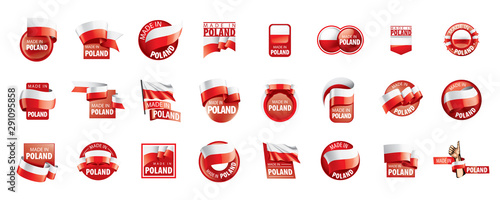 Obraz na płótnie Poland flag, vector illustration on a white background