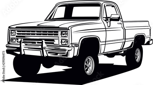 Classic vector retro vintage custom car design