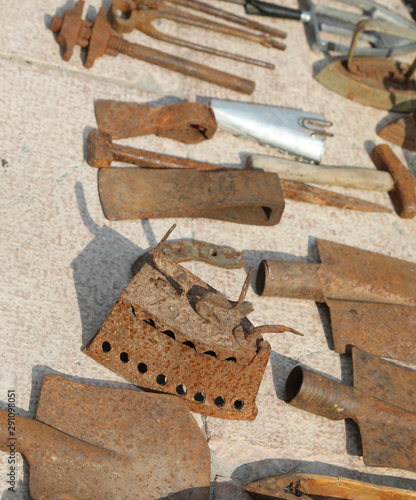 many old rusted tools photo