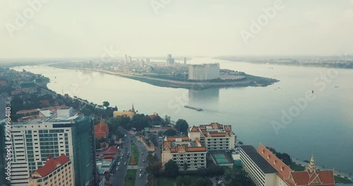 Aerial Drone Tour of Phnom Penh, Cambodia