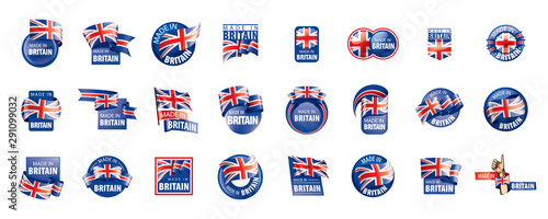 United Kingdom flag, vector illustration on a white background