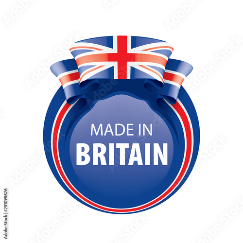 United Kingdom flag, vector illustration on a white background photo