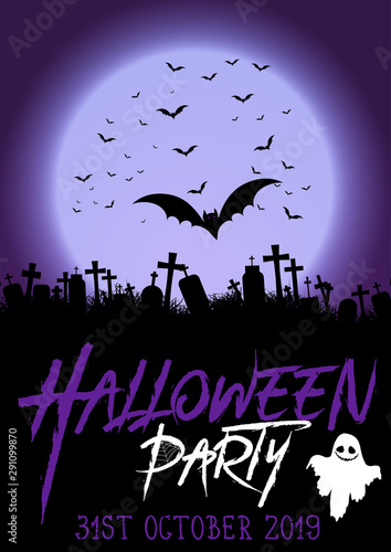 Background for Halloween party poster